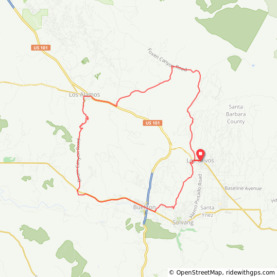 Cycling Christine Los Olivos Loop Route