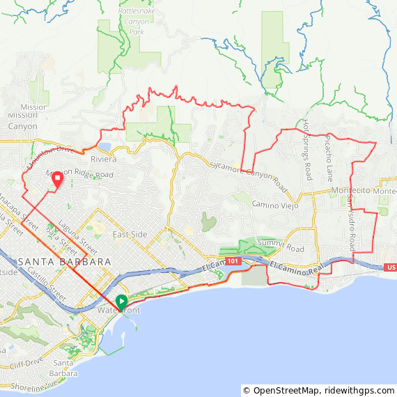 Cycling Mountain Drive Loop Route