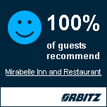 100% of guests recommend Mirabelle Inn and Restaurant by Orbitz