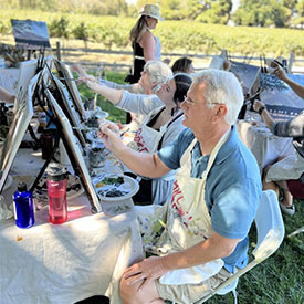 Painting in the Vineyard at Kaena